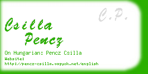 csilla pencz business card